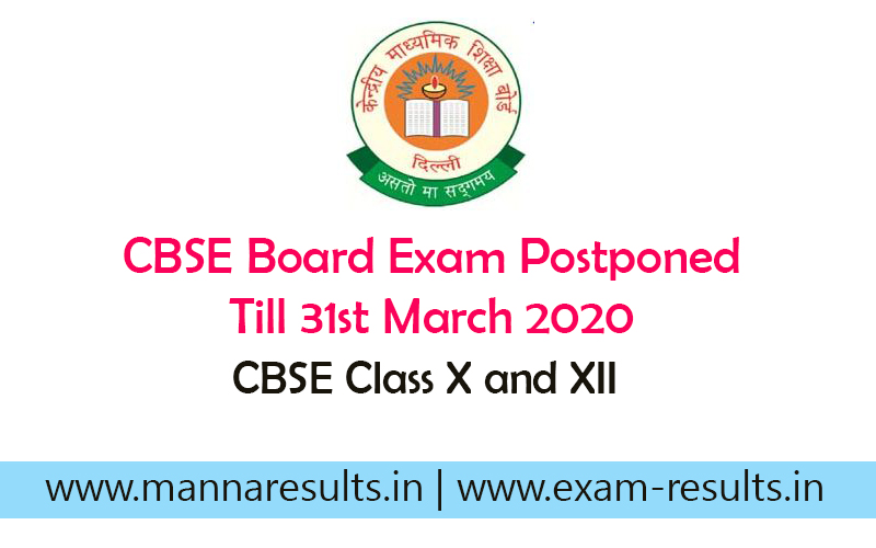  CBSE Board Exams Postponed Till 31st March 2020