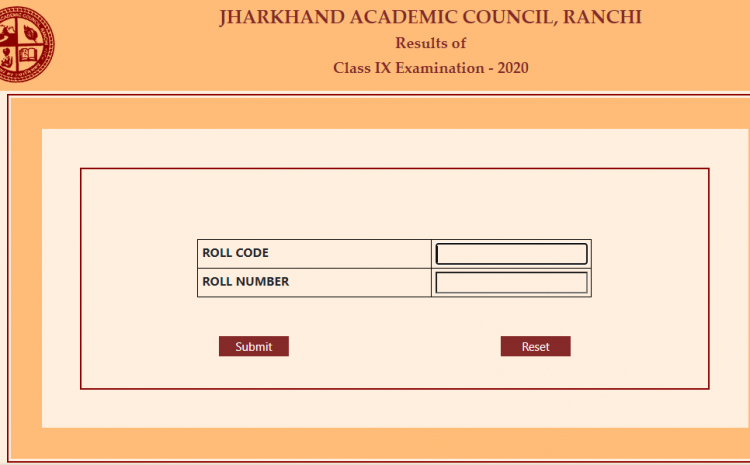 Jharkhand Class IX Exam Results 2020