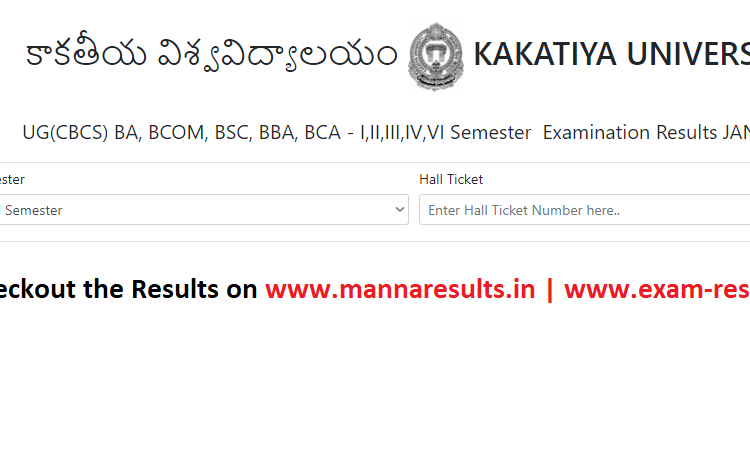  KAKATIYA UNIVERSITY UG BA, BCOM, BSC, BBA, BCA – I,II,III,IV,VI Semester  Examination Results JAN 2021