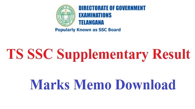  TS SSC Supply Exam Results 2022