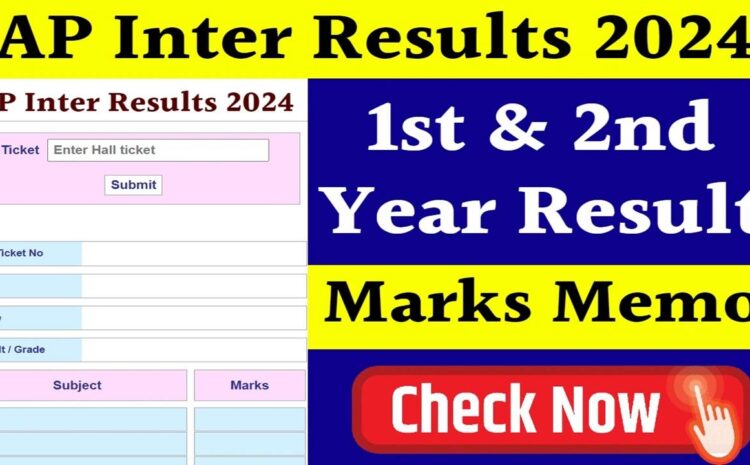  AP Inter Exam Results 1st Year & 2nd Year 2024  Out