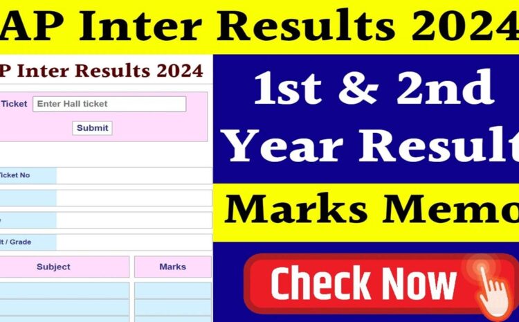 AP Inter Exam Results 1st Year & 2nd Year 2024  Out